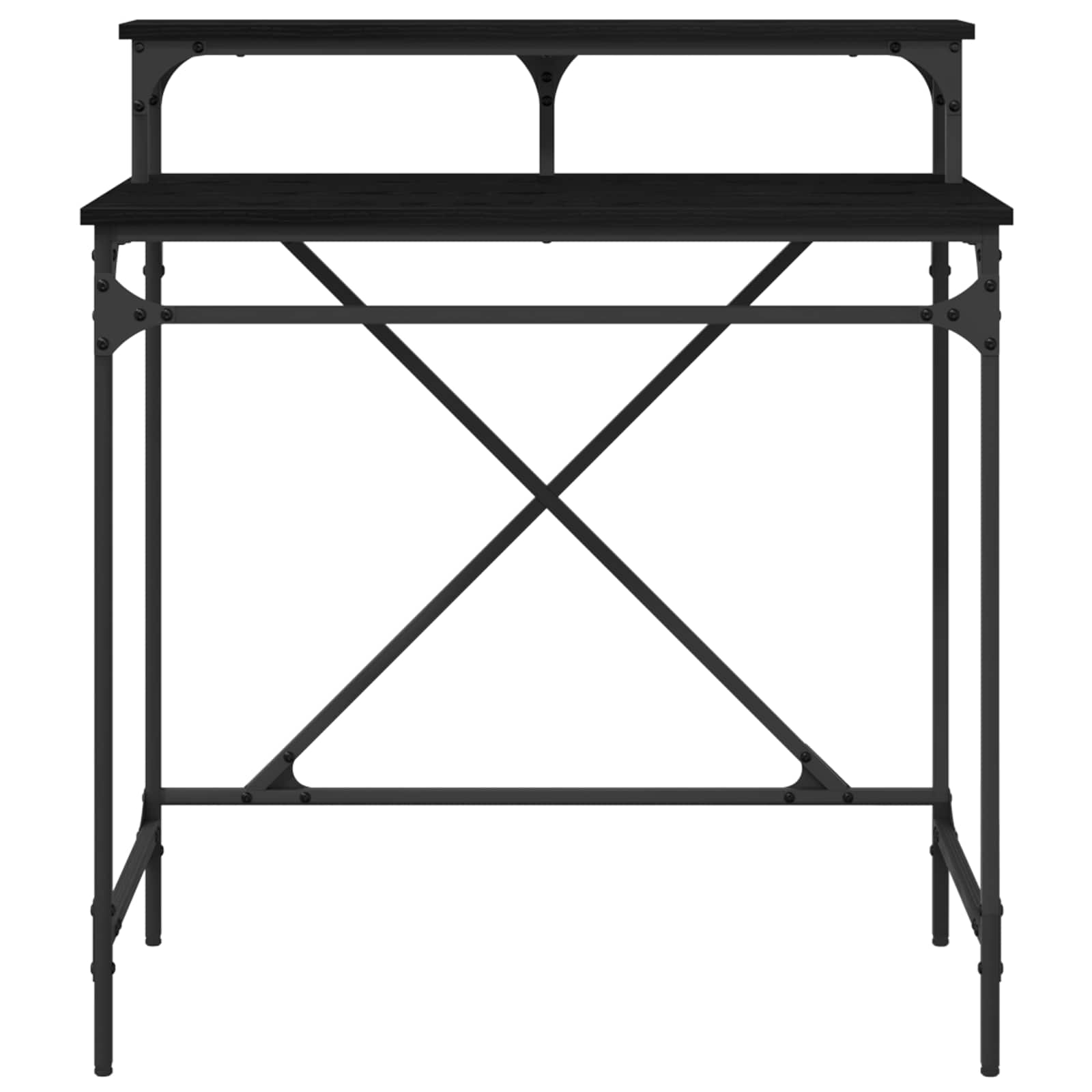 vidaXL Biurko Czarny Dąb 80 x 50 x 90 cm Materiał drewnopochodny