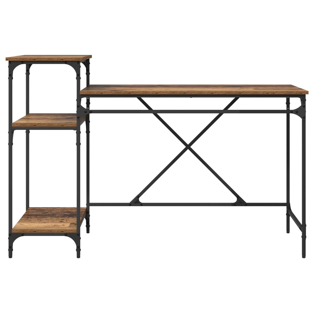 vidaXL Biurko Stare drewno 135 x 50 x 90 cm Materiał drewnopochodny