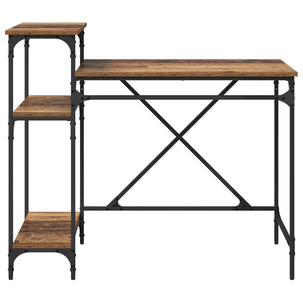 vidaXL Biurko Stare drewno 105 x 50 x 90 cm Materiał drewnopochodny