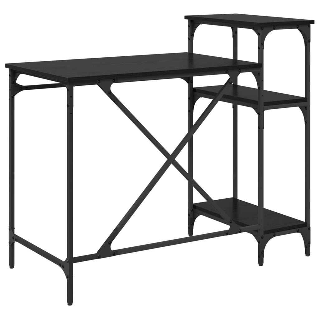 vidaXL Biurko Czarny Dąb 105 x 50 x 90 cm Materiał drewnopochodny