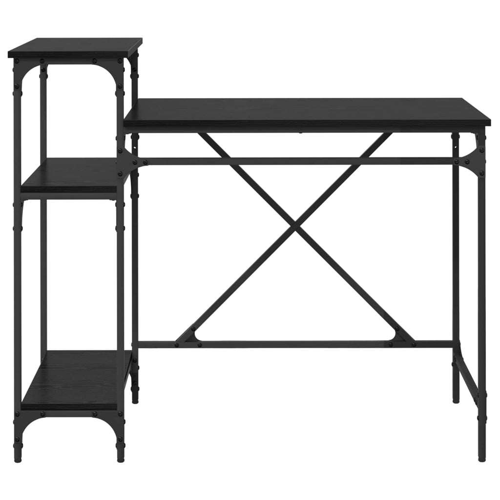 vidaXL Biurko Czarny Dąb 105 x 50 x 90 cm Materiał drewnopochodny