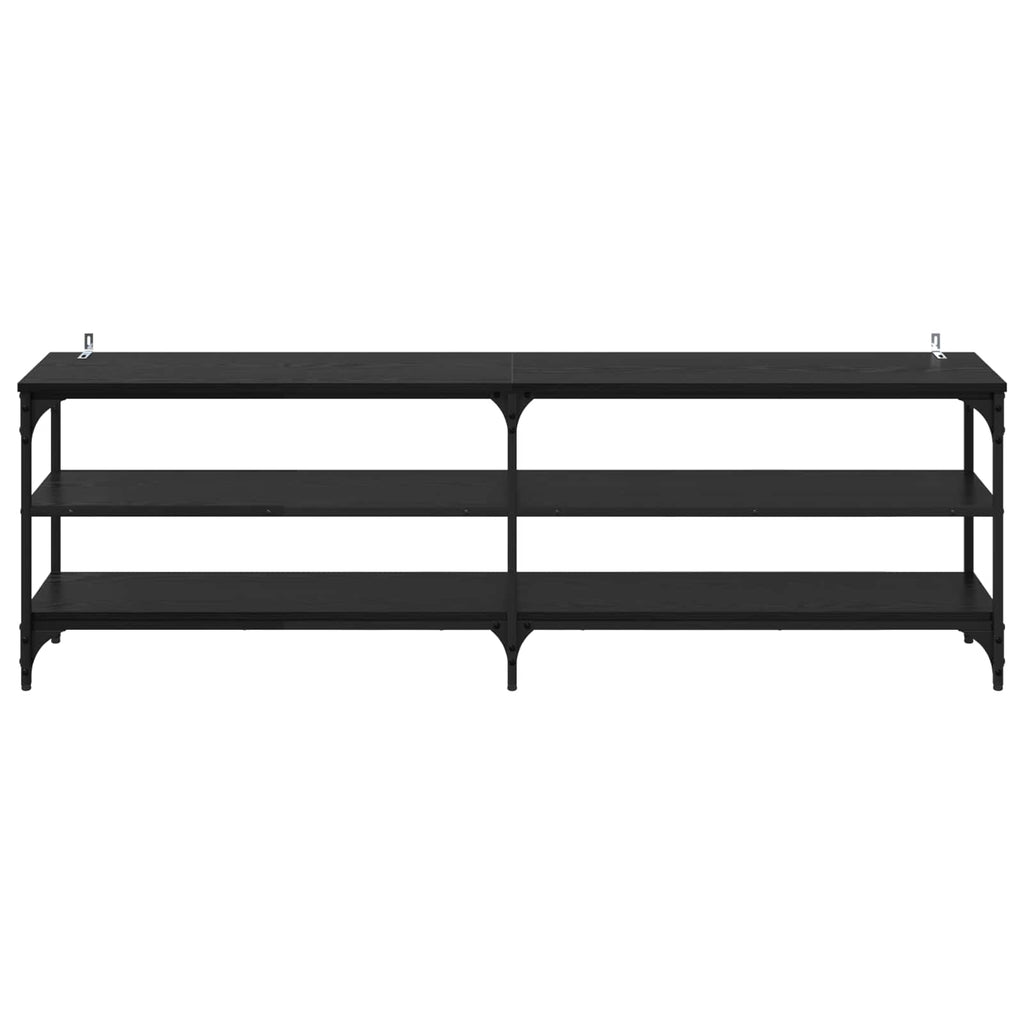 vidaXL Szafka pod telewizor Czarny Dąb 160 x 30 x 50 cm
