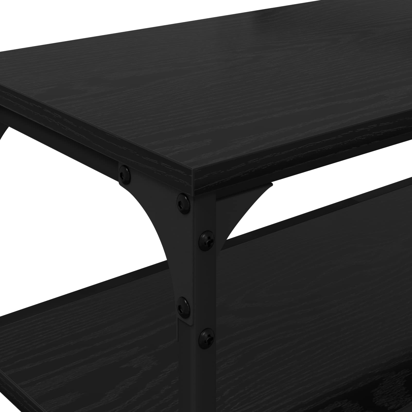 vidaXL Szafka pod telewizor Czarny Dąb 200 x 30 x 50 cm