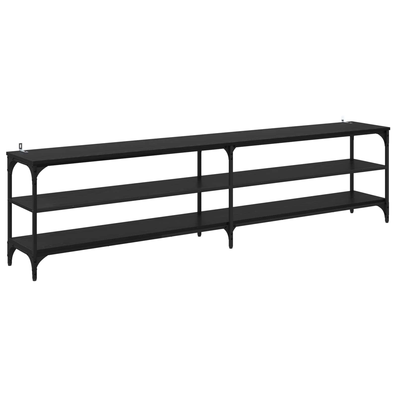 vidaXL Szafka pod telewizor Czarny Dąb 200 x 30 x 50 cm