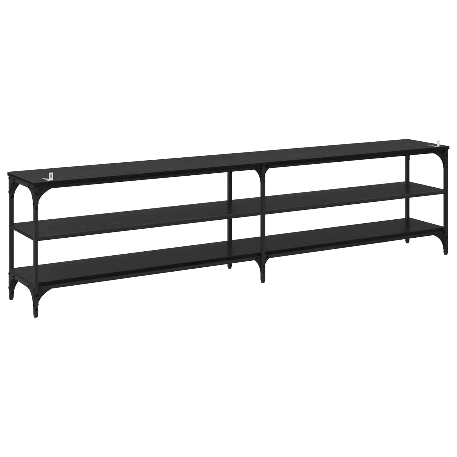vidaXL Szafka pod telewizor Czarny Dąb 200 x 30 x 50 cm