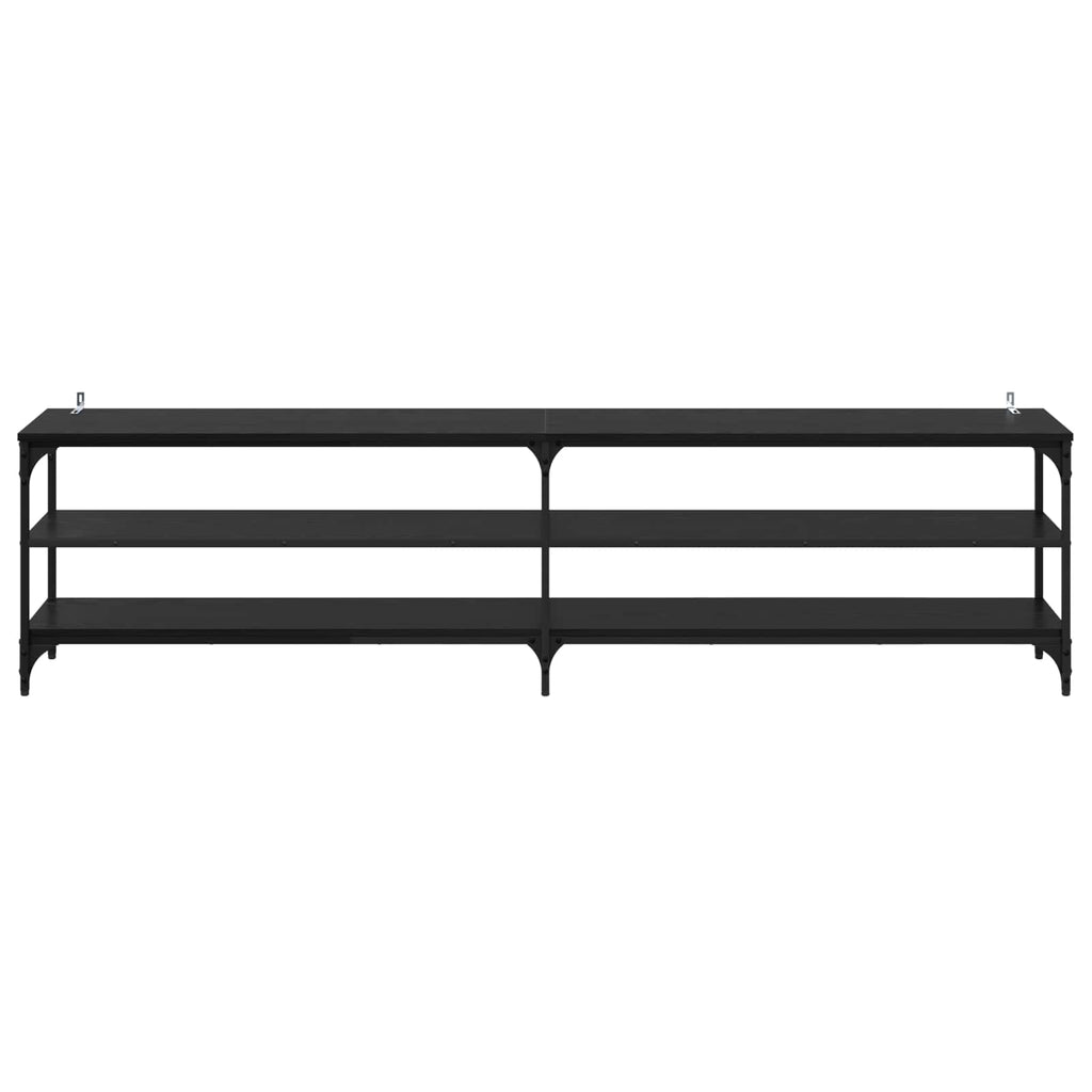 vidaXL Szafka pod telewizor Czarny Dąb 200 x 30 x 50 cm