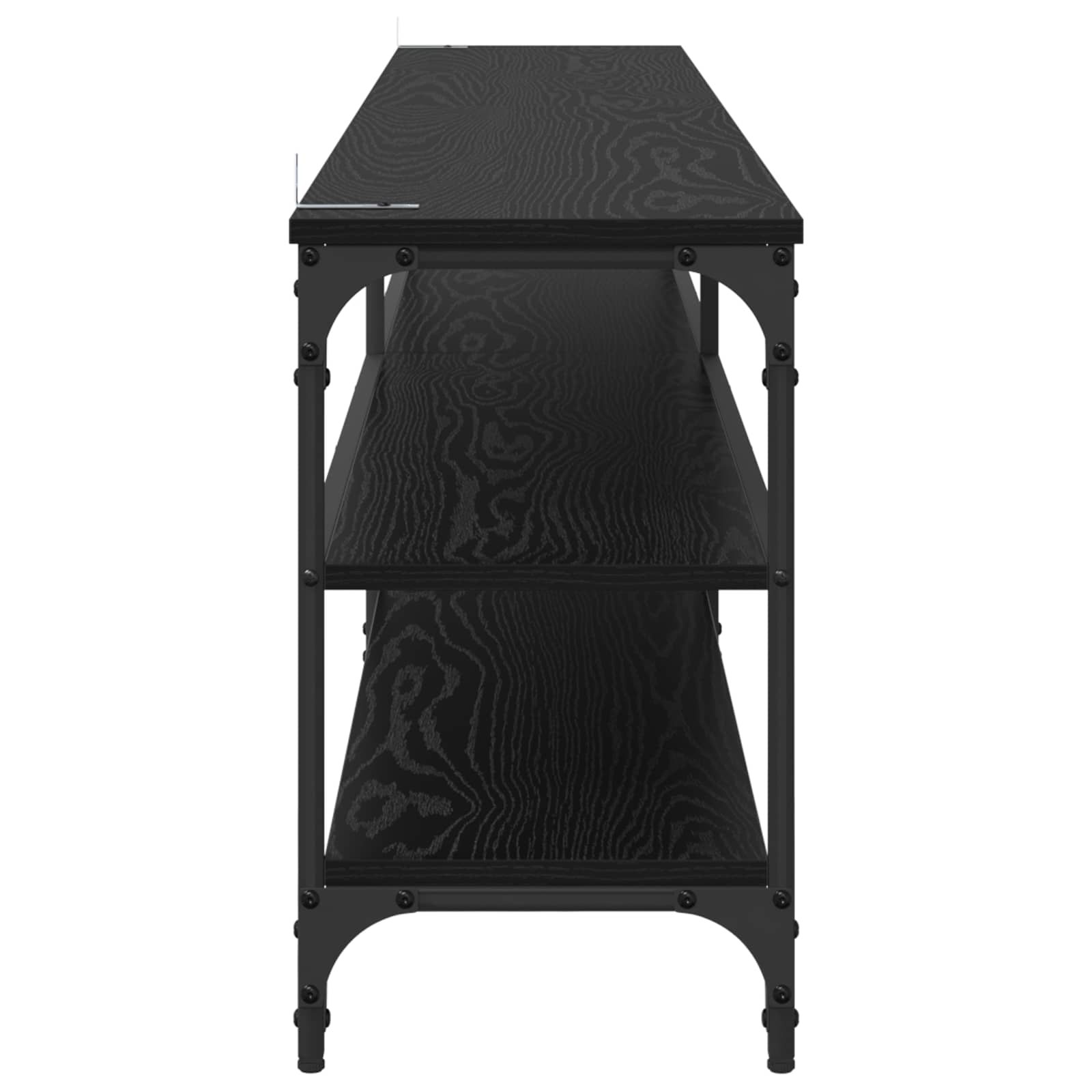 vidaXL Szafka pod telewizor Czarny Dąb 200 x 30 x 50 cm