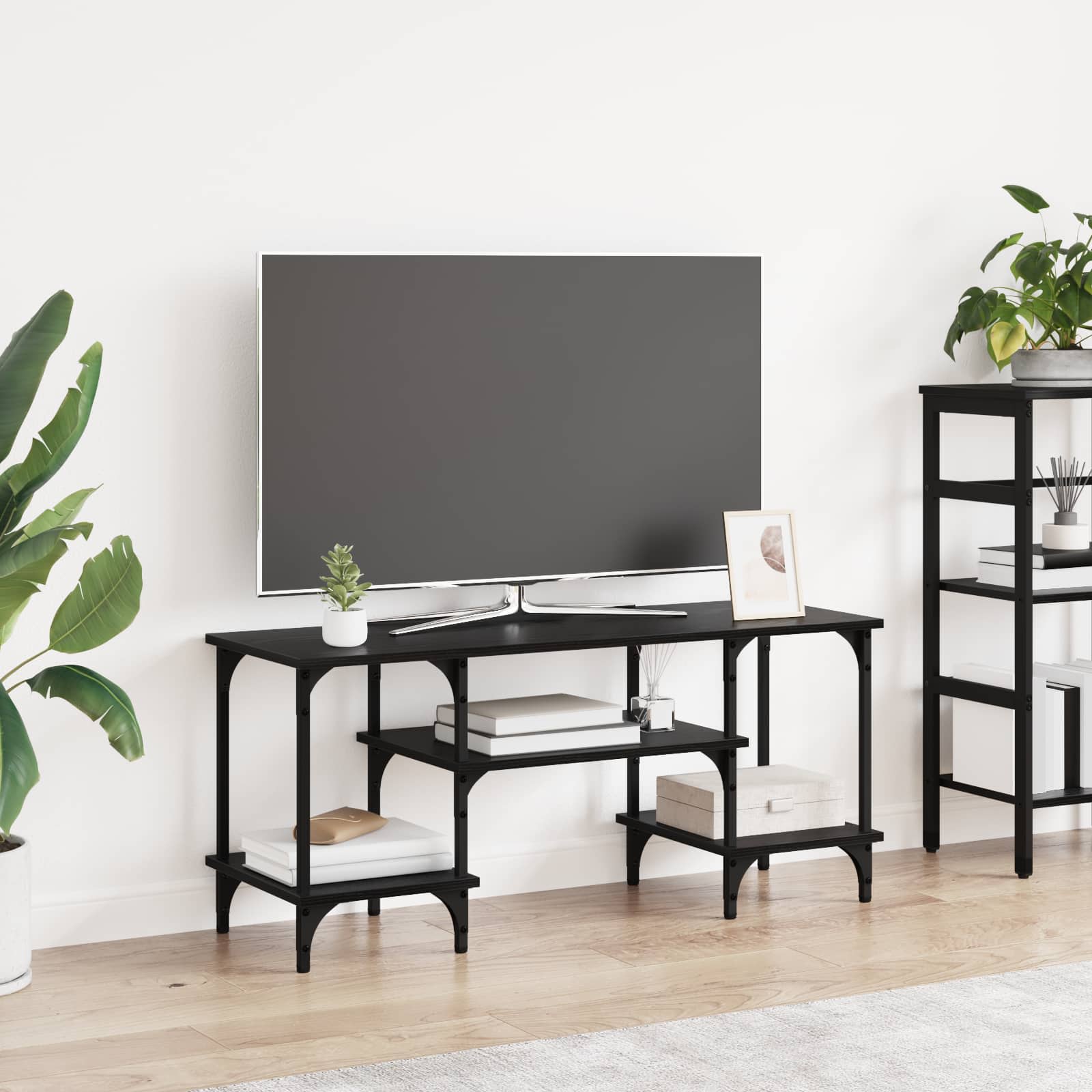 vidaXL Szafka pod telewizor Czarny Dąb 102 x 35 x 45,5 cm