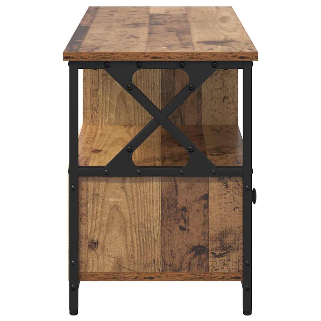 vidaXL Szafka pod telewizor z szufladą Stare drewno 90 x 33 x 45 cm
