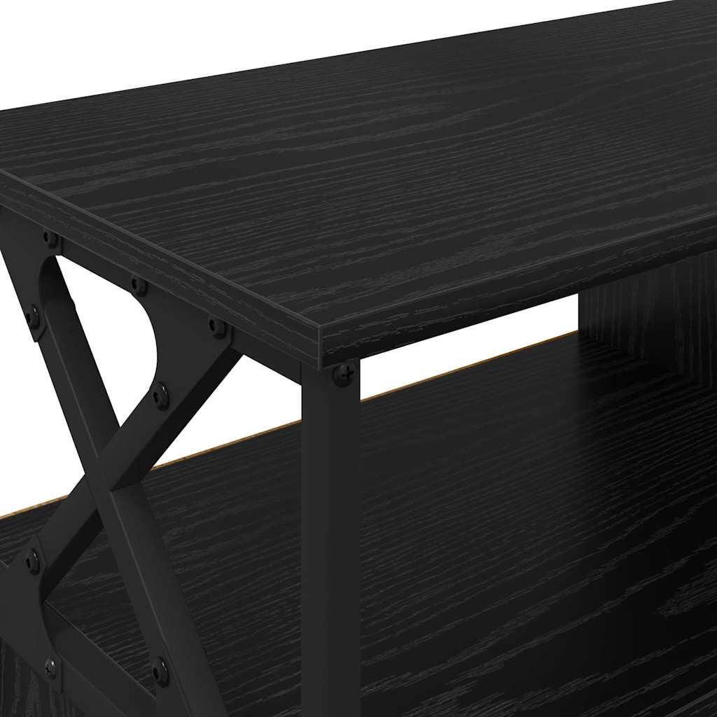 vidaXL Szafka pod telewizor z szufladą Czarny Dąb 90 x 33 x 45 cm