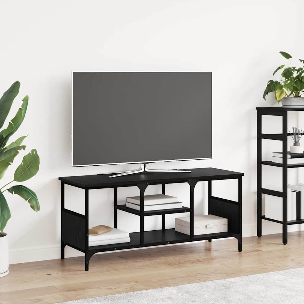 vidaXL Szafka pod telewizor Czarny Dąb 100 x 35 x 45 cm