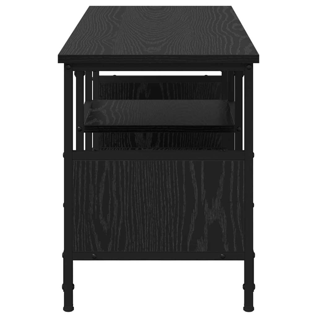 vidaXL Szafka pod telewizor Czarny Dąb 100 x 35 x 45 cm