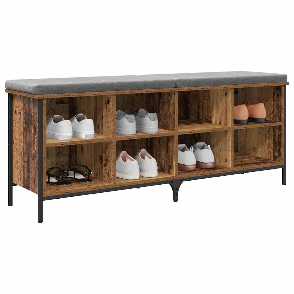 vidaXL Szafka na buty z półką Stare drewno 131 x 35 x 50 cm