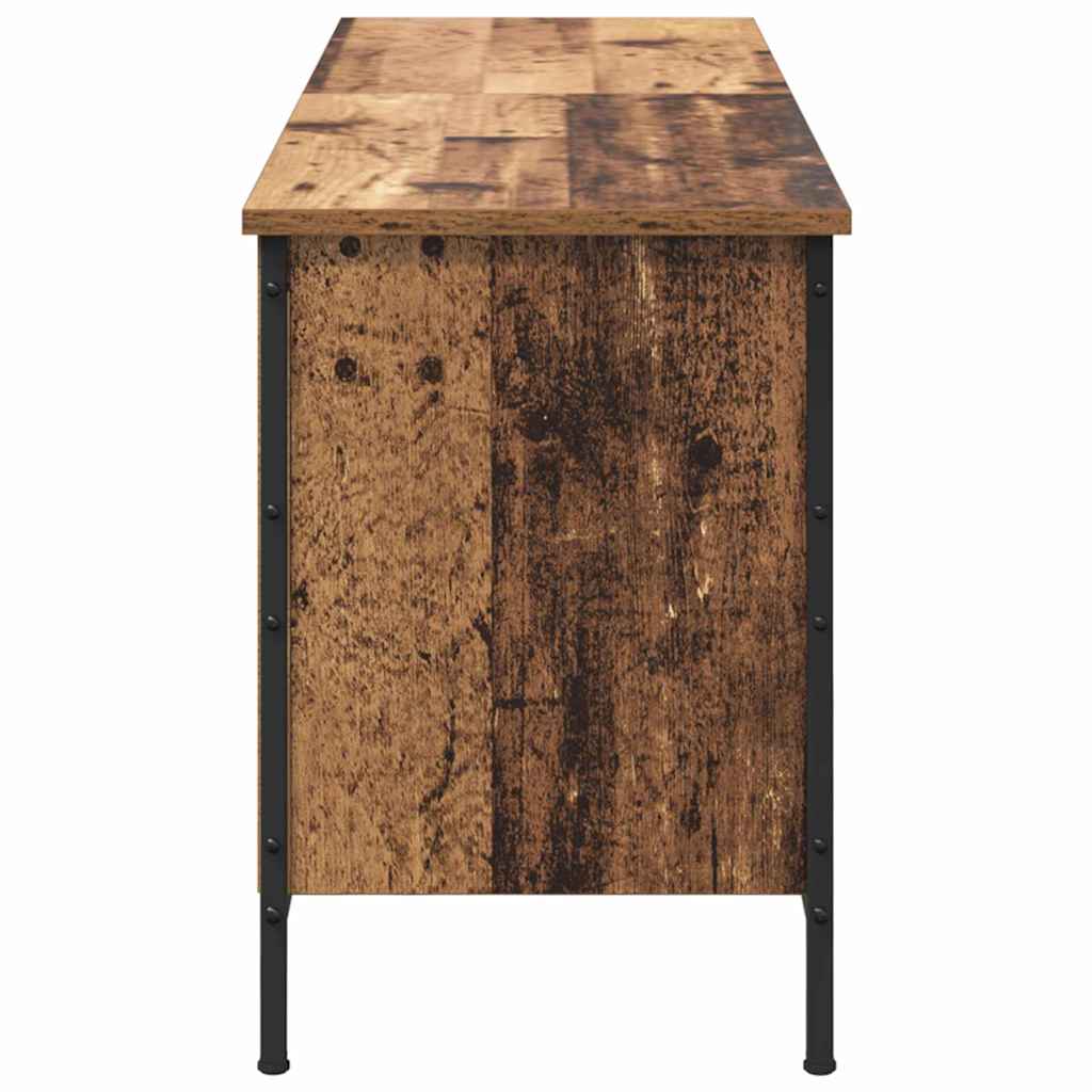 vidaXL Szafka na buty z półką Stare drewno 131 x 35 x 50 cm