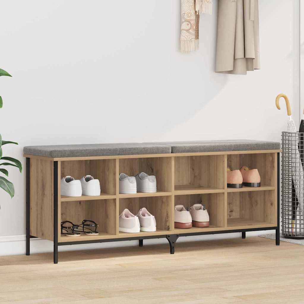 vidaXL Szafka na buty z półką Dąb rzemieślniczy 131 x 35 x 50 cm