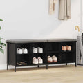 vidaXL Szafka na buty z półką Czarny Dąb 131 x 35 x 50 cm