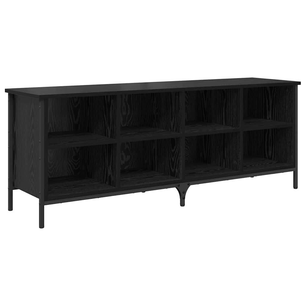 vidaXL Szafka na buty z półką Czarny Dąb 131 x 35 x 50 cm