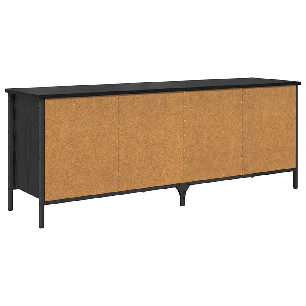 vidaXL Szafka na buty z półką Czarny Dąb 131 x 35 x 50 cm
