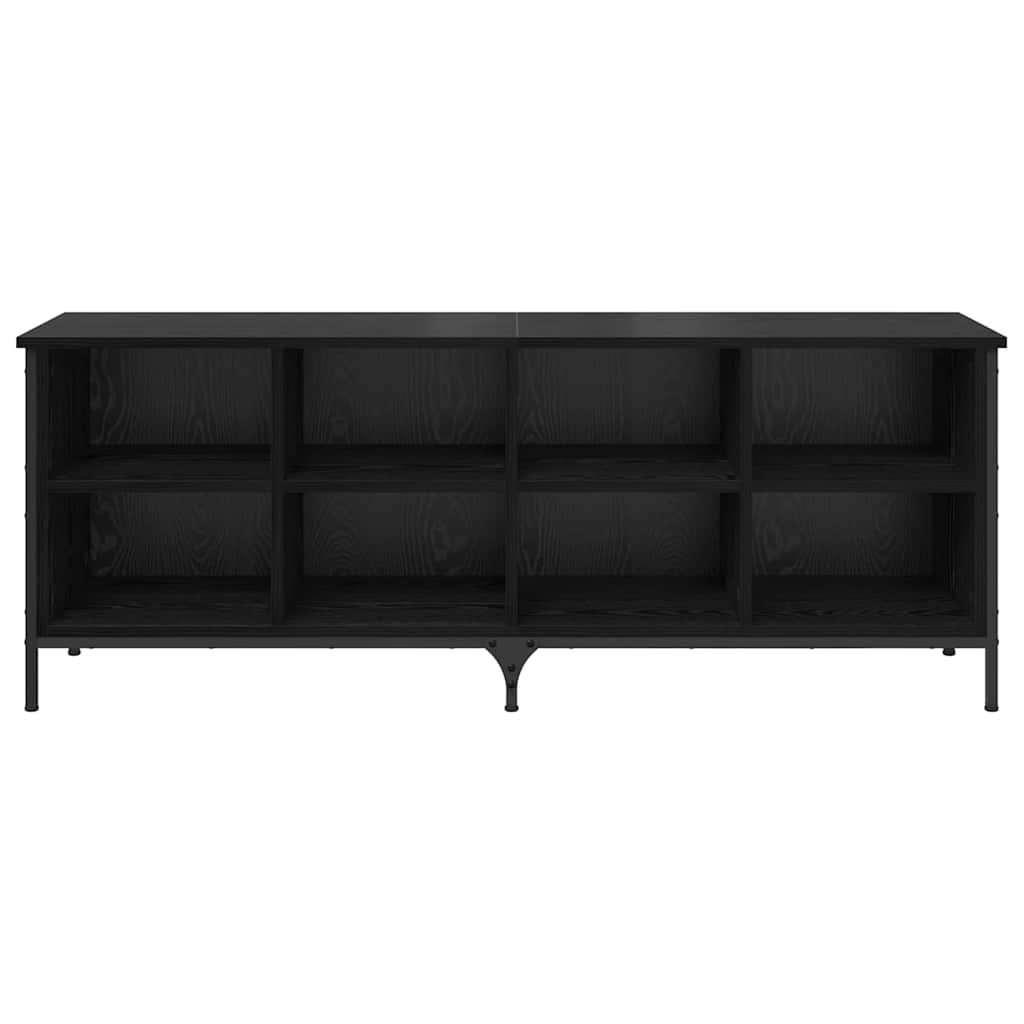 vidaXL Szafka na buty z półką Czarny Dąb 131 x 35 x 50 cm