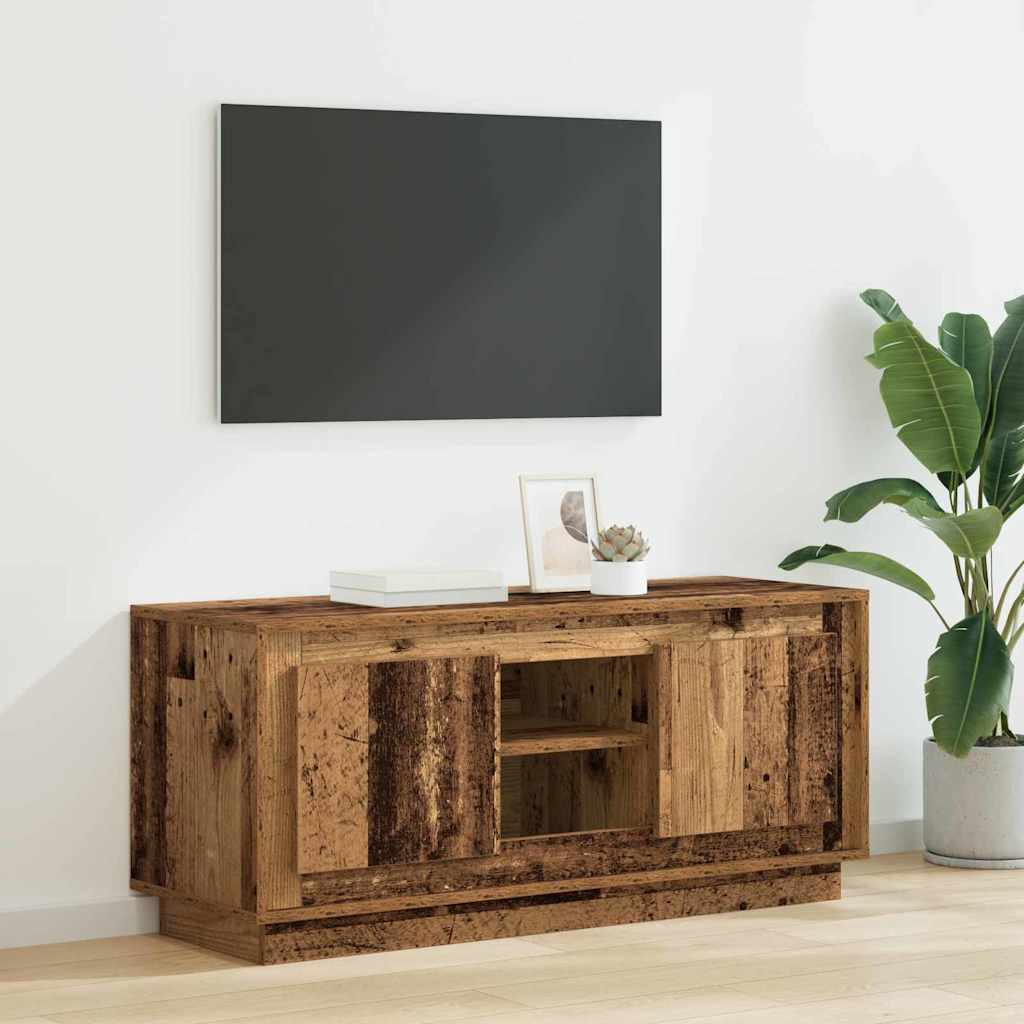 vidaXL Szafka pod telewizor Stare drewno 102 x 35 x 45 cm