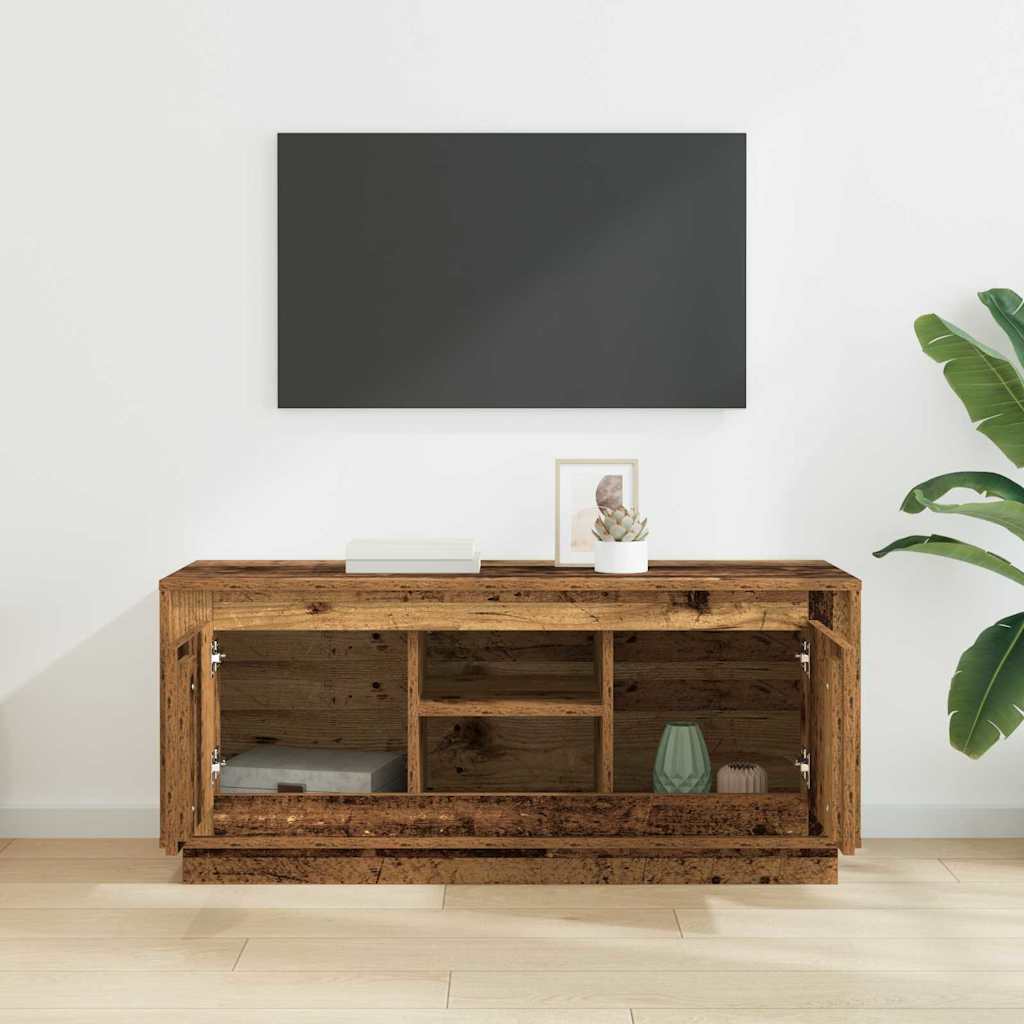 vidaXL Szafka pod telewizor Stare drewno 102 x 35 x 45 cm