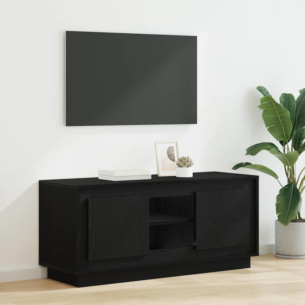 vidaXL Szafka pod telewizor Czarny Dąb 102 x 35 x 45 cm
