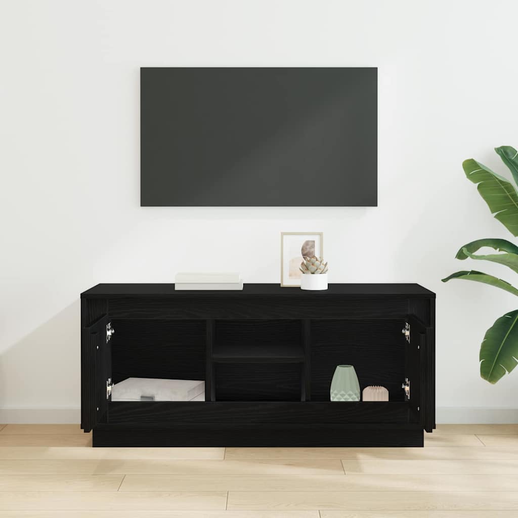 vidaXL Szafka pod telewizor Czarny Dąb 102 x 35 x 45 cm