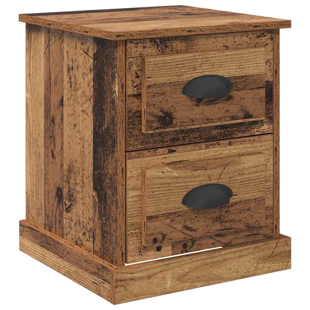 vidaXL Szafka Nocna z szufladą 2 pcs Stare drewno 39 x 39 x 47.5 cm