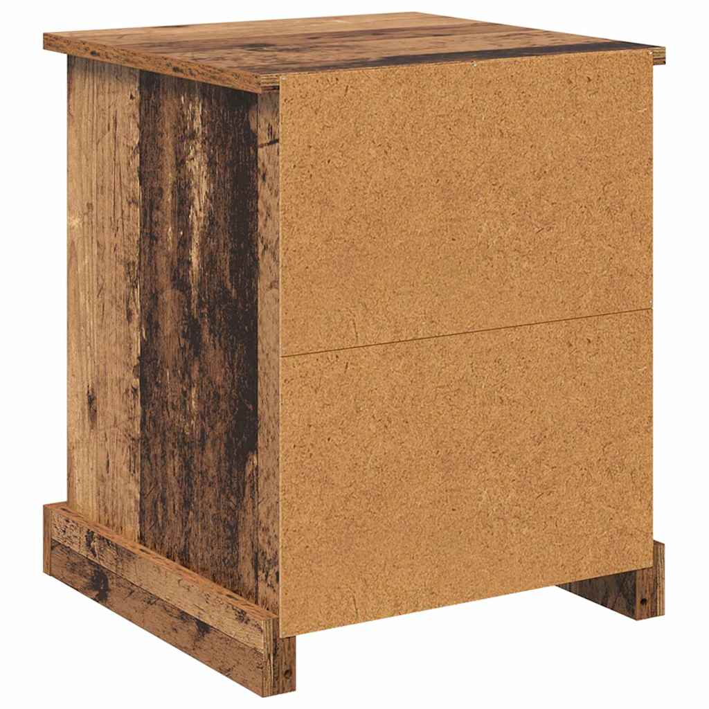 vidaXL Szafka Nocna z szufladą 2 pcs Stare drewno 39 x 39 x 47.5 cm