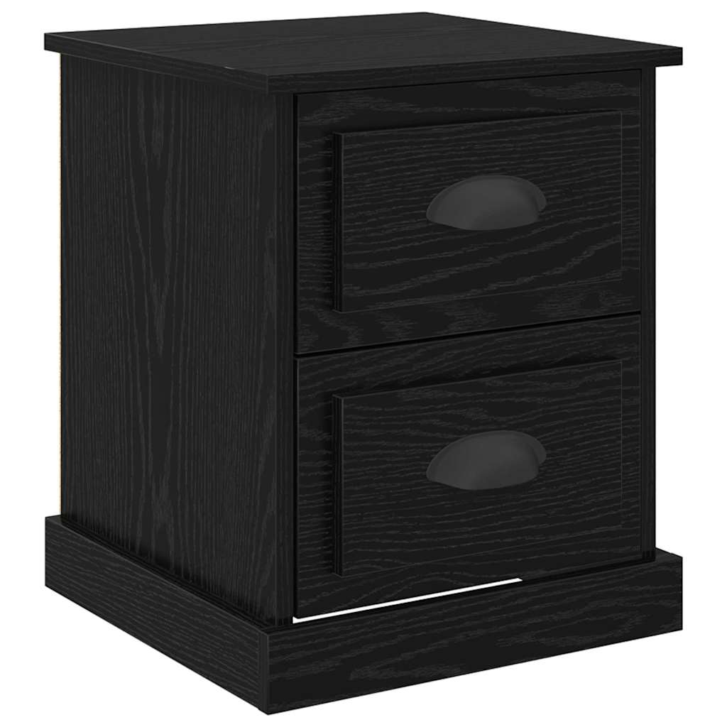 vidaXL Szafka Nocna z szufladą 2 pcs Czarny Dąb 39 x 39 x 47.5 cm