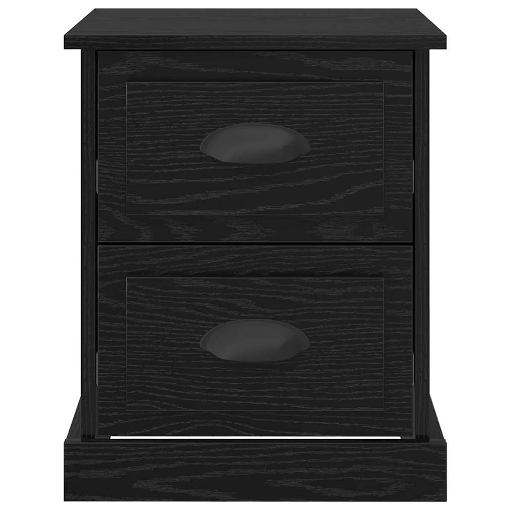 vidaXL Szafka Nocna z szufladą 2 pcs Czarny Dąb 39 x 39 x 47.5 cm