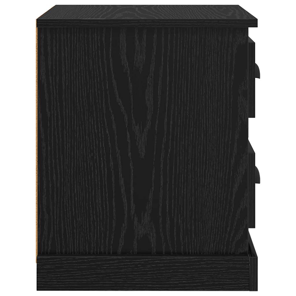 vidaXL Szafka Nocna z szufladą 2 pcs Czarny Dąb 39 x 39 x 47.5 cm