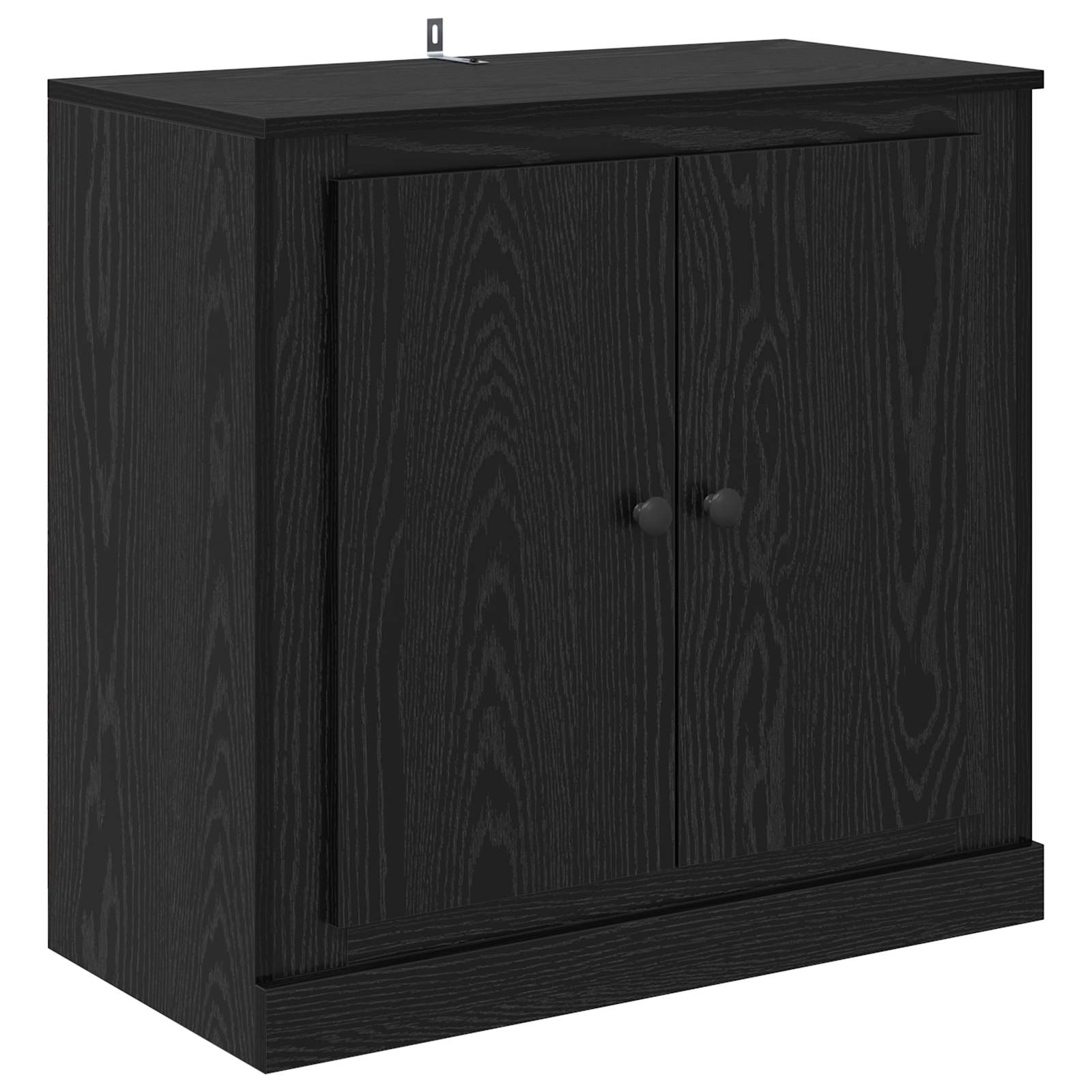 vidaXL Bufet Czarny Dąb 70 x 35,5 x 67,5 cm Materiał drewnopochodny