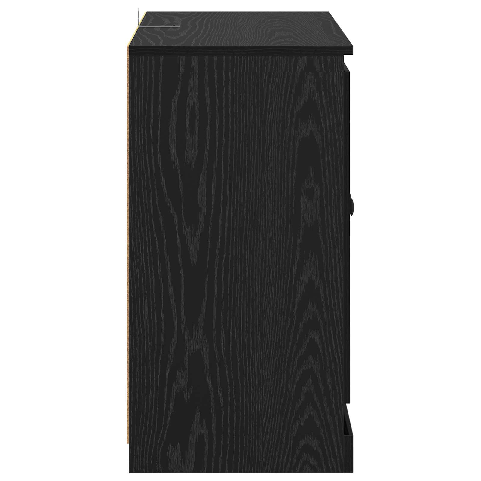 vidaXL Bufet Czarny Dąb 70 x 35,5 x 67,5 cm Materiał drewnopochodny