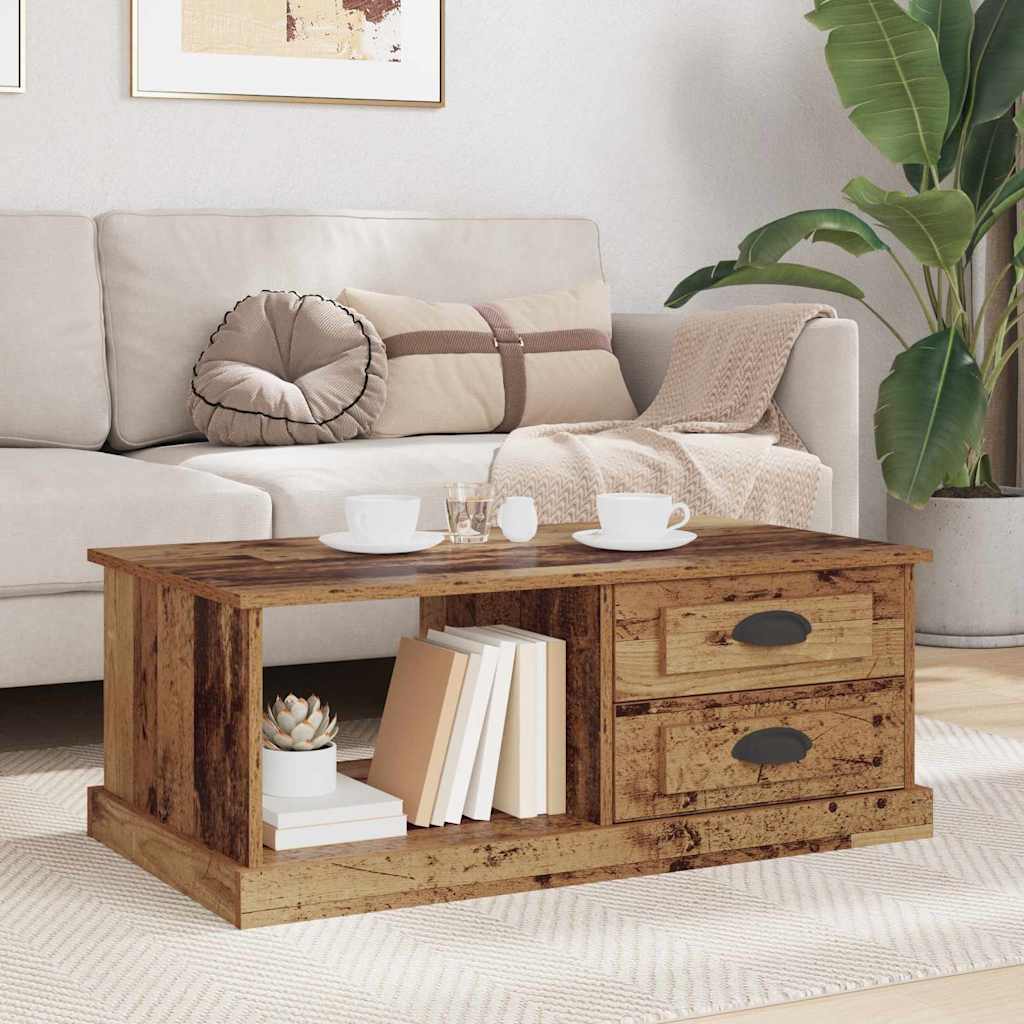 vidaXL Stolik kawowy Stare drewno 90 x 50 x 35 cm Drewno inżynieryjne