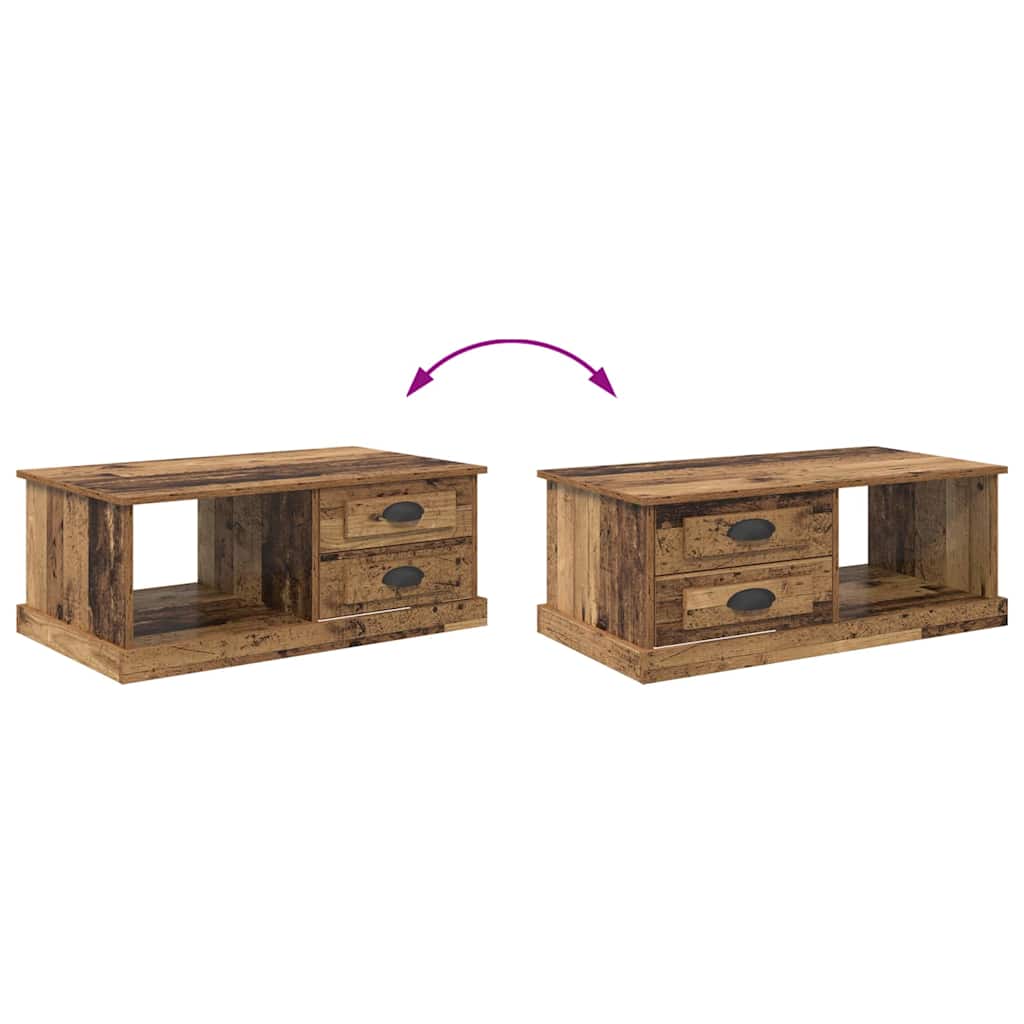 vidaXL Stolik kawowy Stare drewno 90 x 50 x 35 cm Drewno inżynieryjne