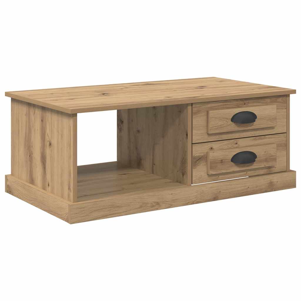 vidaXL Stolik kawowy z szufladą Dąb rzemieślniczy 90 x 50 x 35 cm