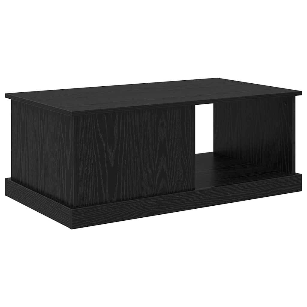 vidaXL Stolik kawowy z szufladą Czarny Dąb 90 x 50 x 35 cm