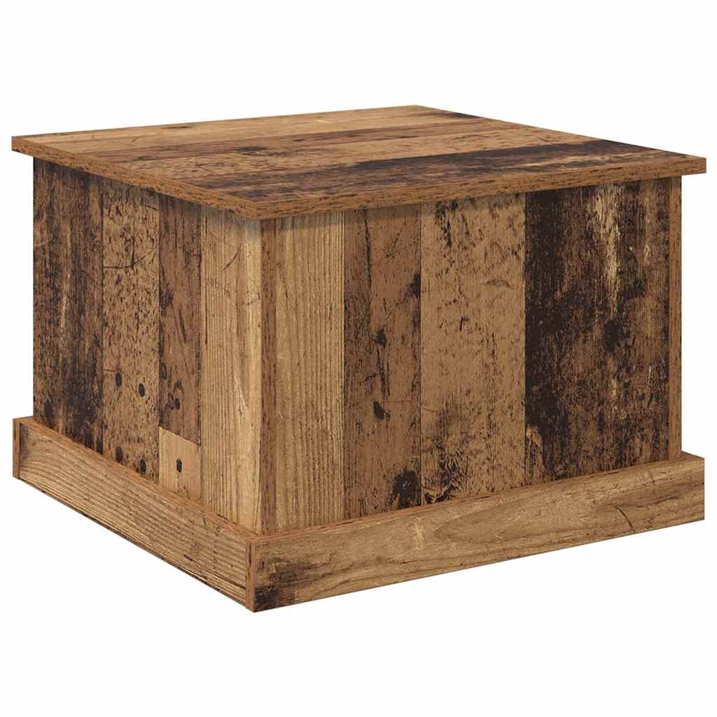 vidaXL Stolik kawowy z szufladą Stare drewno 50 x 50 x 35 cm