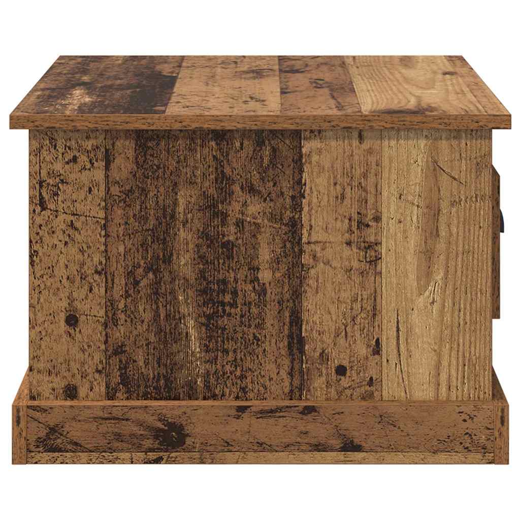 vidaXL Stolik kawowy z szufladą Stare drewno 50 x 50 x 35 cm