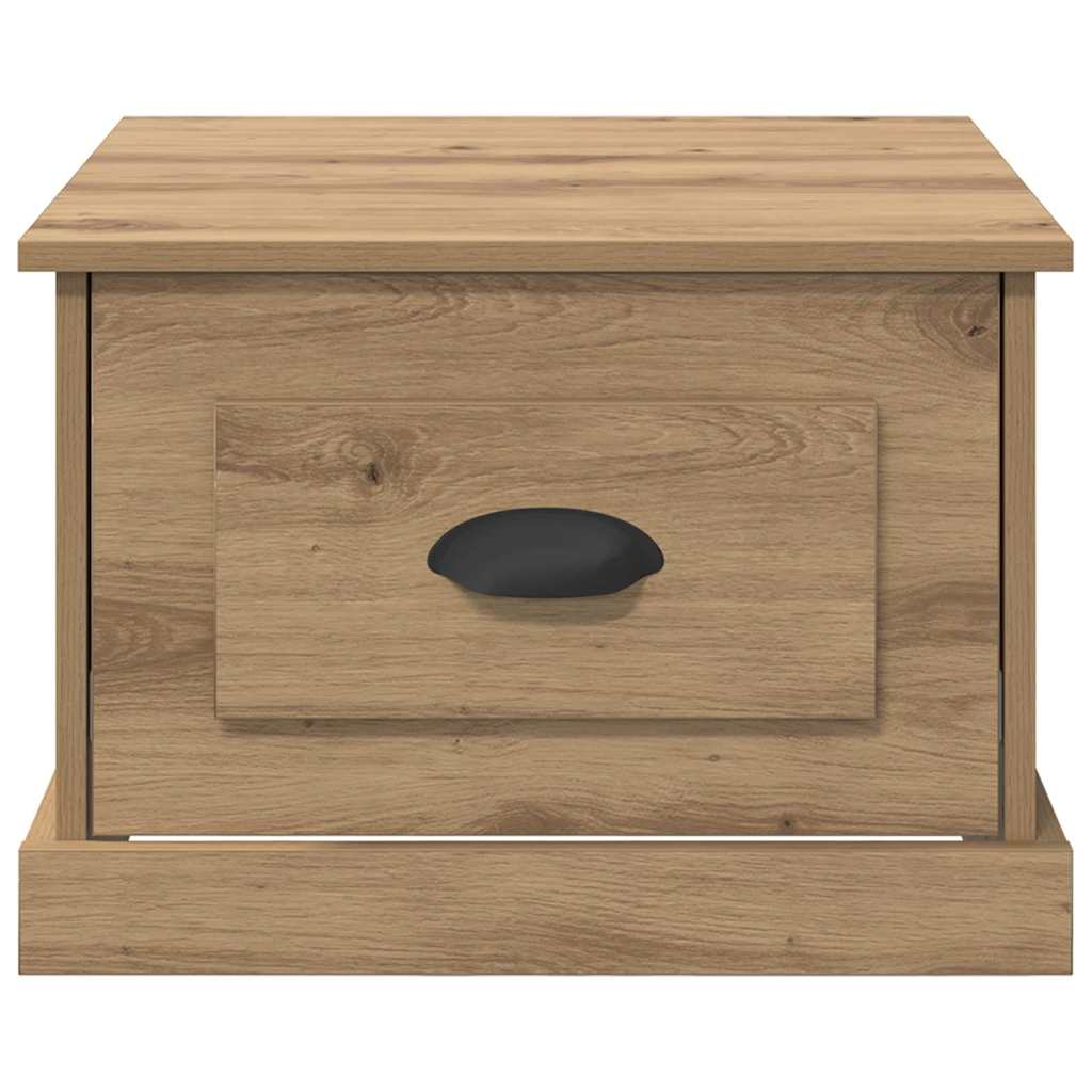 vidaXL Stolik kawowy z szufladą Dąb rzemieślniczy 50 x 50 x 35 cm