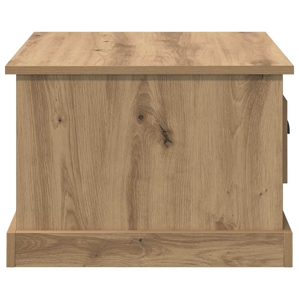 vidaXL Stolik kawowy z szufladą Dąb rzemieślniczy 50 x 50 x 35 cm