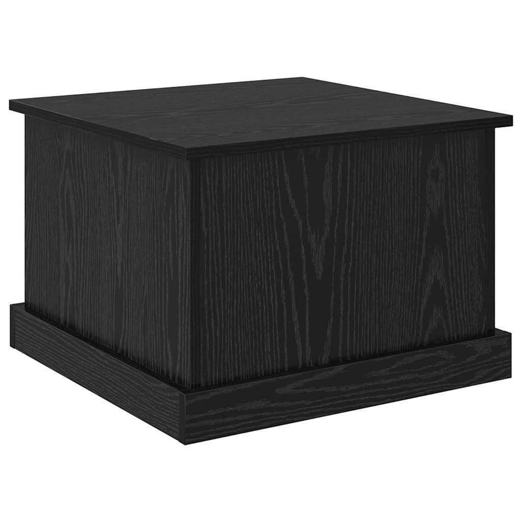 vidaXL Stolik kawowy z szufladą Czarny Dąb 50 x 50 x 35 cm