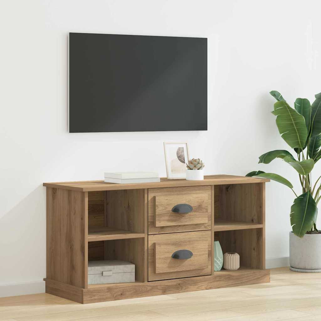 vidaXL Szafka pod telewizor Dąb rzemieślniczy 99,5 x 35,5 x 48 cm