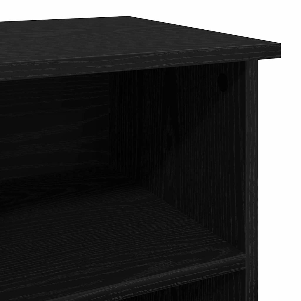 vidaXL Szafka pod telewizor z szufladą Czarny Dąb 99,5 x 35,5 x 48 cm