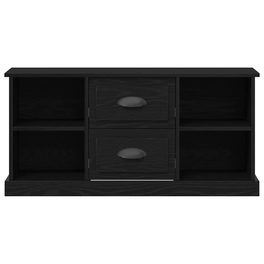 vidaXL Szafka pod telewizor z szufladą Czarny Dąb 99,5 x 35,5 x 48 cm