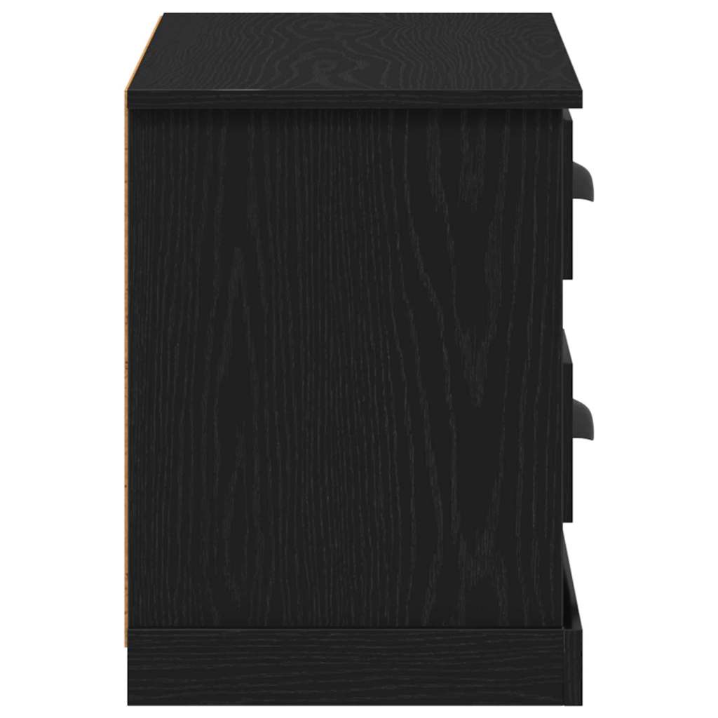 vidaXL Szafka pod telewizor z szufladą Czarny Dąb 99,5 x 35,5 x 48 cm