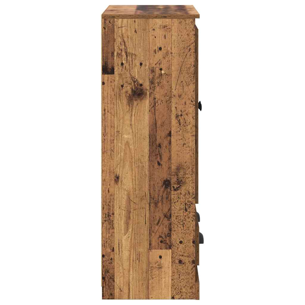 vidaXL Highboard z szufladą Stare drewno 60 x 35,5 x 103,5 cm
