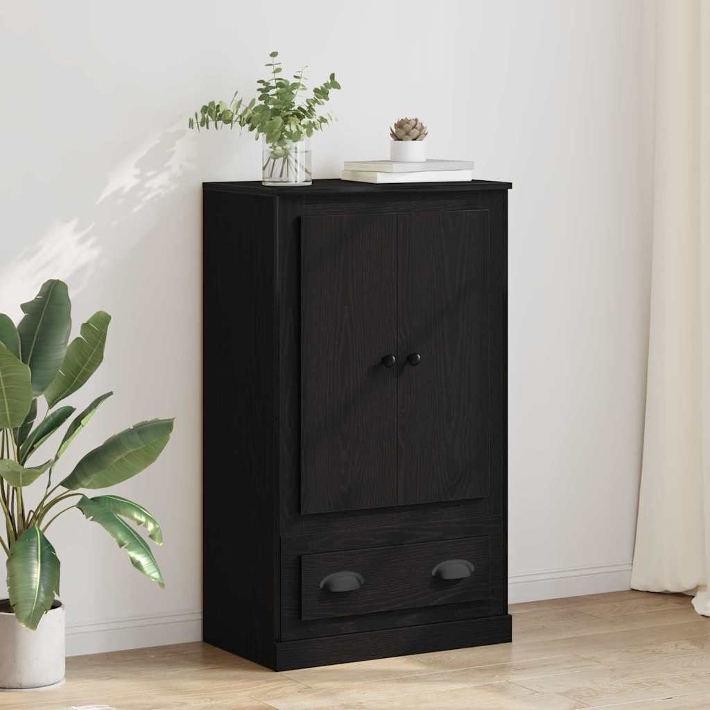 vidaXL Highboard z szufladą Czarny Dąb 60 x 35,5 x 103,5 cm