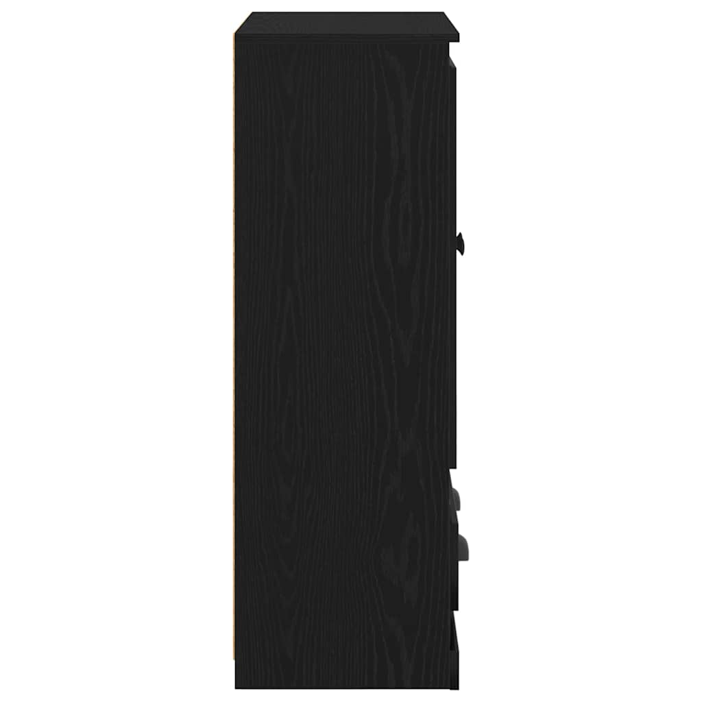 vidaXL Highboard z szufladą Czarny Dąb 60 x 35,5 x 103,5 cm